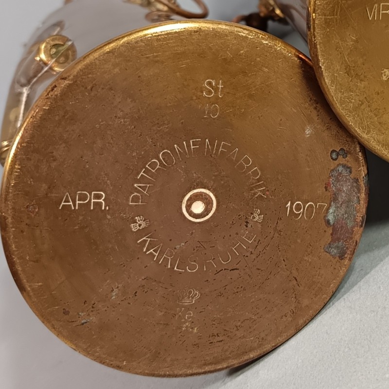 PAIRE DE DOUILLES ALLEMANDE SOUVENIR DE LA GRANDE GUERRE 1914 1918 ARTISANAT DE TRANCHEES BALLES DE MAUSER